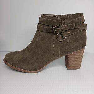 Michael by Michael Shannon Blair Taupe Suede Ankle Boots Women's Size 11